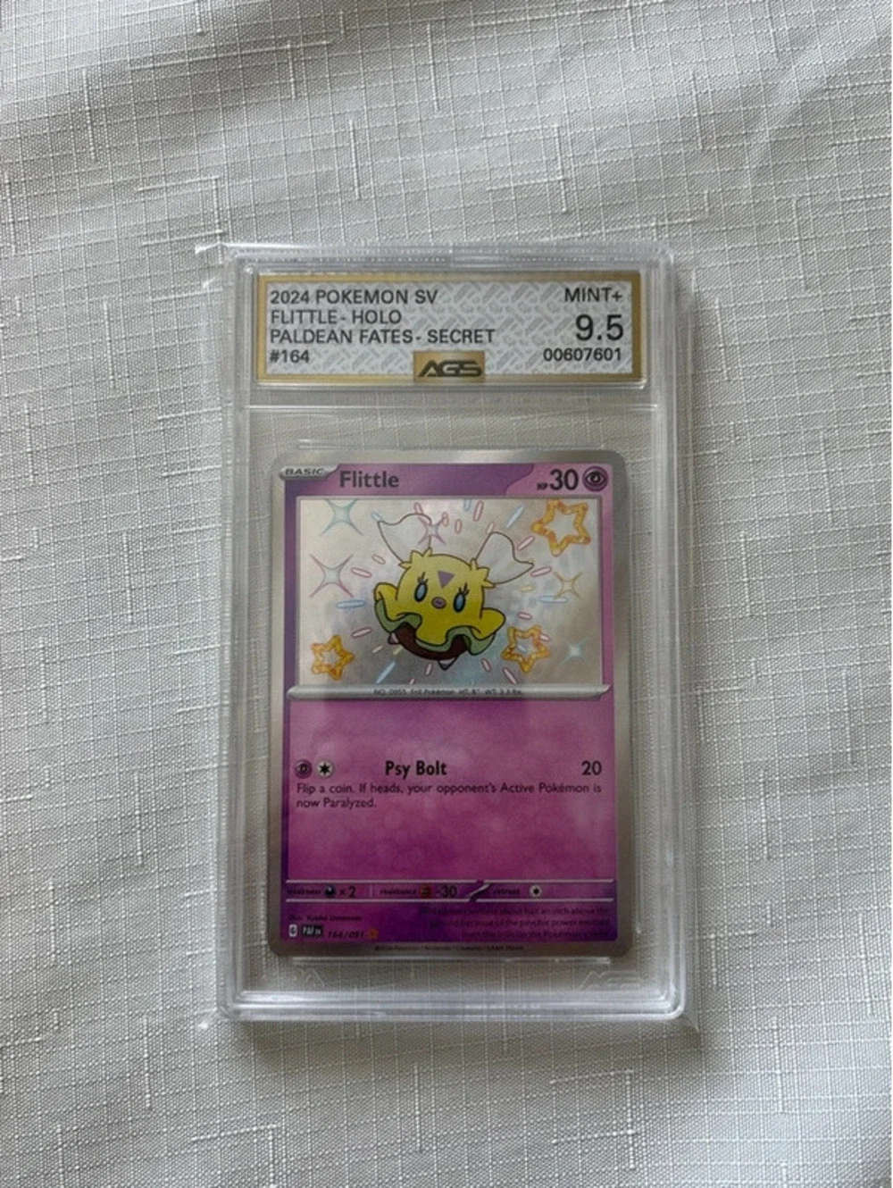 Pokemon Flittle S 270/190 SV4a Shiny Treasure Card AGS 9.5 Mint+ Graded Slab